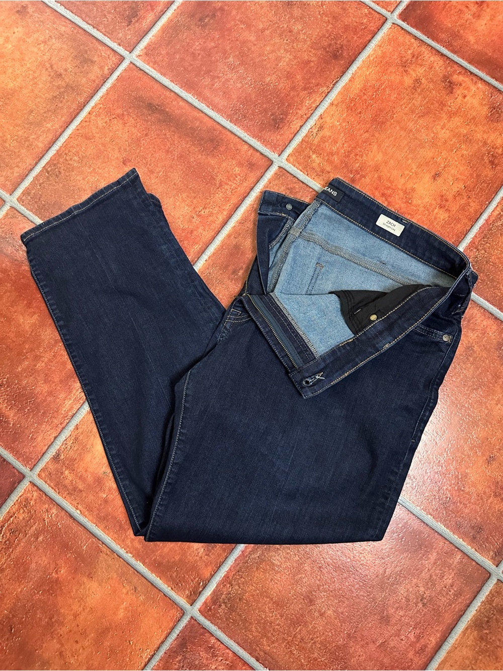Mavi Men’s Zach 42x30 Straight-Leg Dark Indigo Jeans
